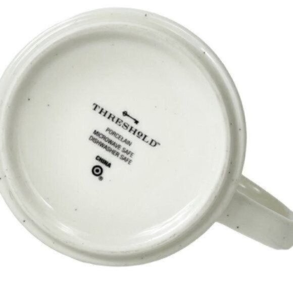 CAFFEINATION Pose Yoga Threshold Porcelain coffee mug 16 ounce white speckled - Picture 6 of 8